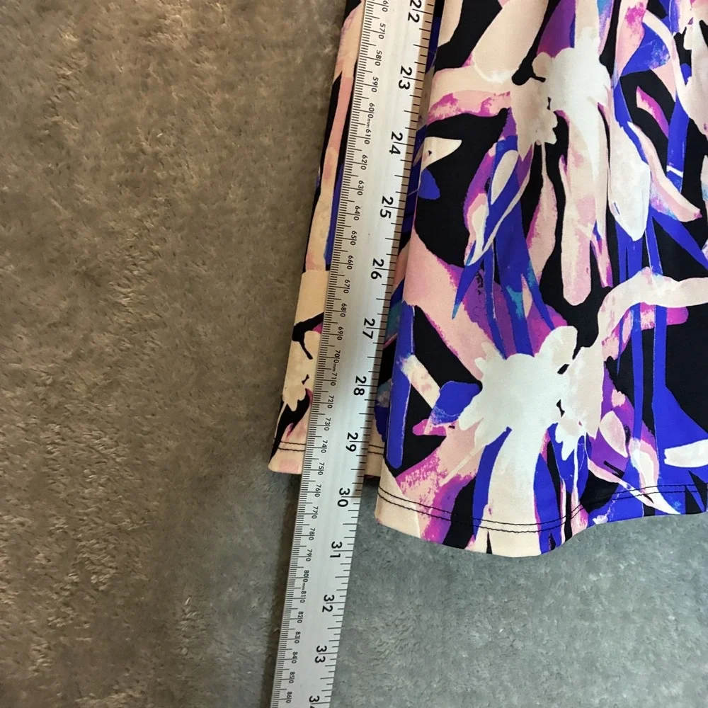 Swimsuits for All Womens Floral Side Slit Swim Dress 16 Plus Botanical Colorful